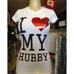 I Love My Hubby - White - Custom Printed T-Shirt