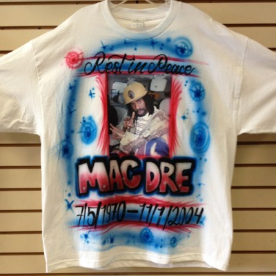 Mac Dre - Airbrush And Heat Transfer - Custom Printed T-Shirt