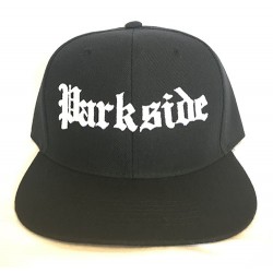 Parkside - Old School - White Print - Black Snapback Hat