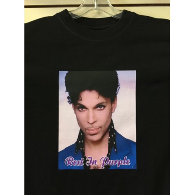 Prince - Rest In Purple - Black - Custom T-Shirt