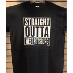 Straight Outta West Pittsburg - Black And White - Custom T-Shirt
